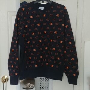 Champion Men’s Reverse Weave All Over Logo Sweatshirt